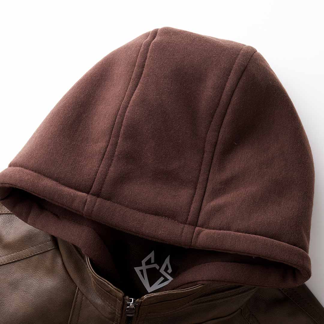Veste Motard à Capuche pour Homme Style Urbain Décontracté