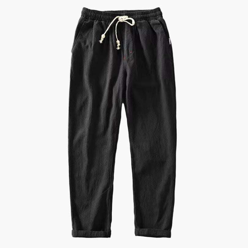 Pantalon homme style japonais urbain décontracté – coupe droite polyvalente