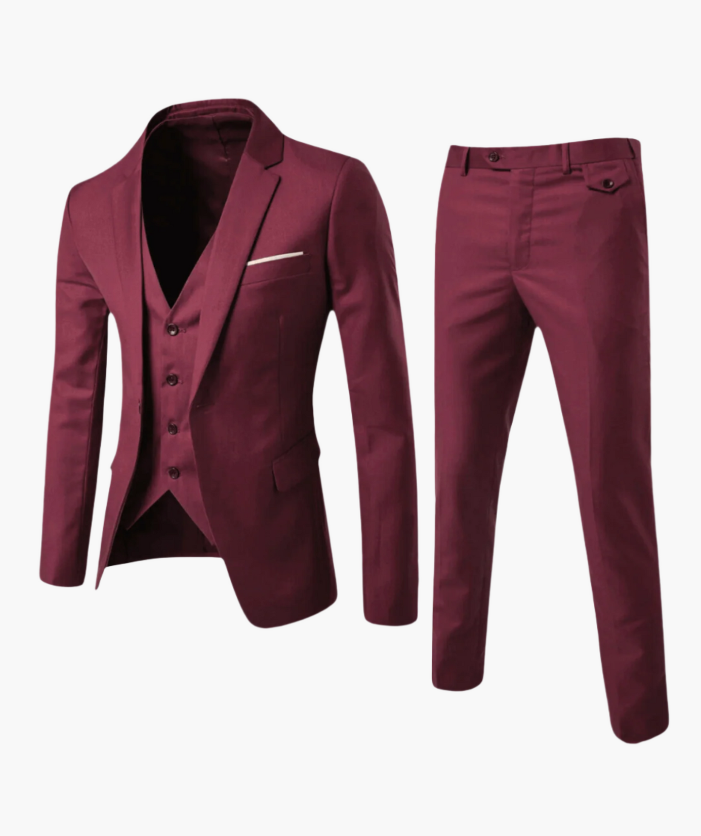 Costume Homme Élégant 3 Pièces avec Gilet – Style Classique pour Mariage et Affaires