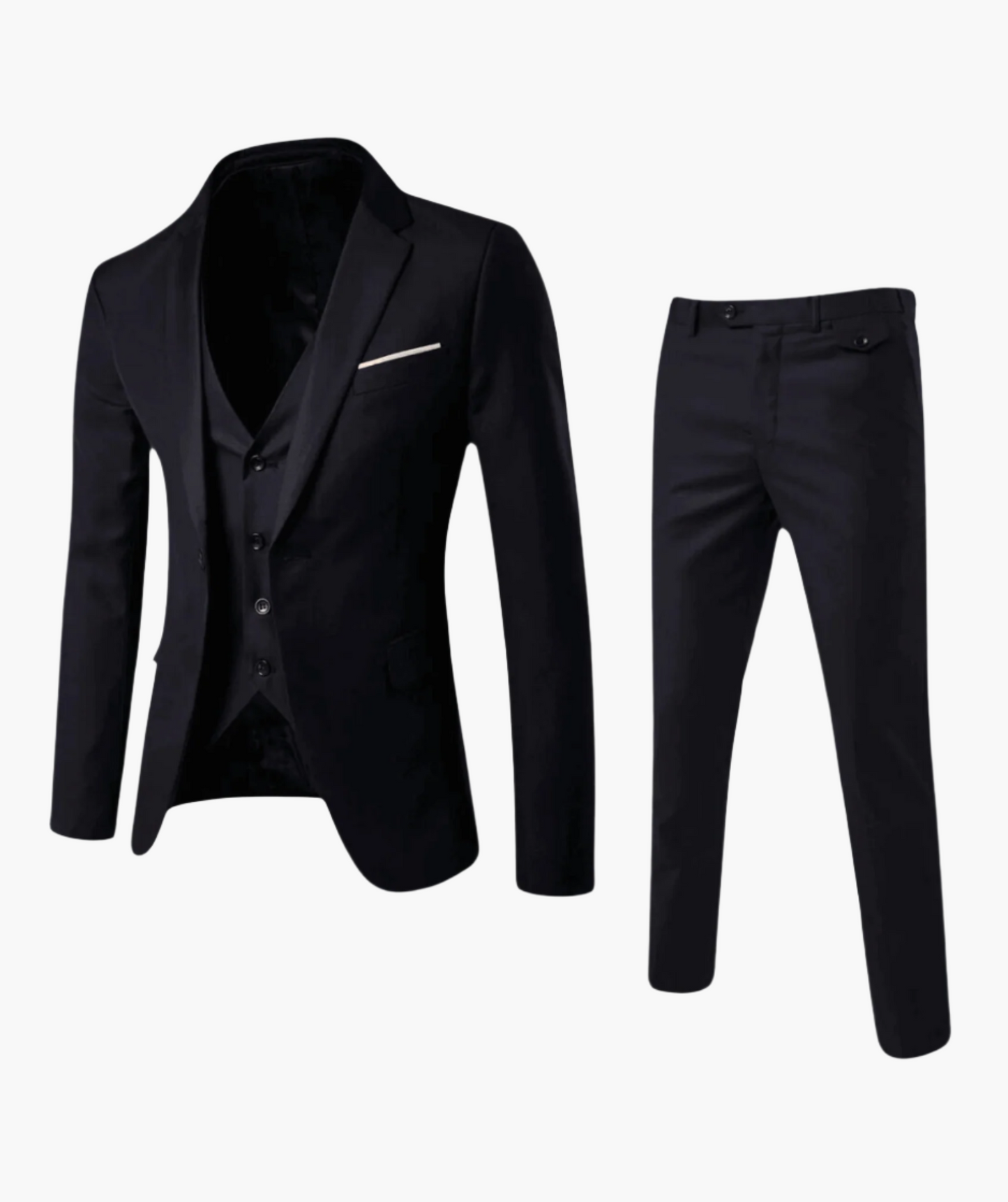 Costume Homme Élégant 3 Pièces avec Gilet – Style Classique pour Mariage et Affaires