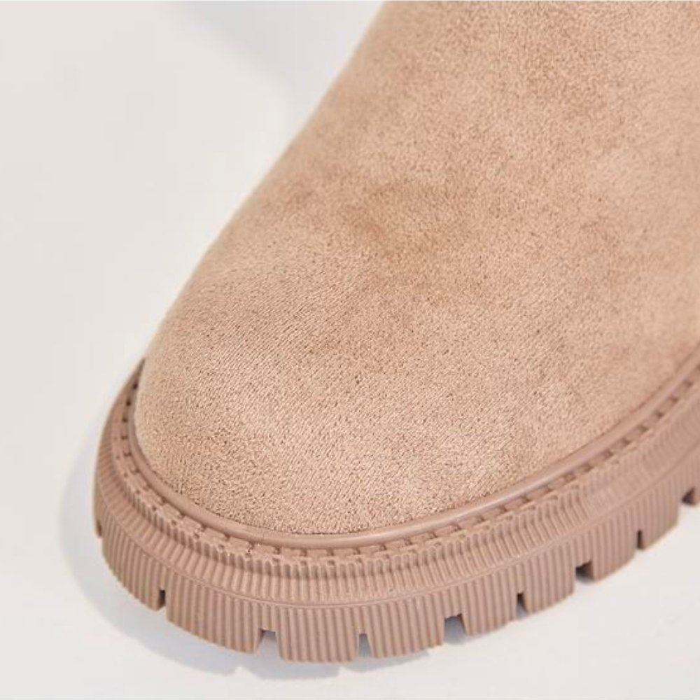 Bottes d'Hiver Femme Style Décontracté Antidérapantes à Doublure Chaude pour Temps Froid