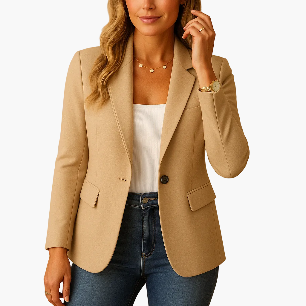 Chaqueta Blazer Mujer Elegante Corte Entallado Estilo Versátil Oficina y Casual