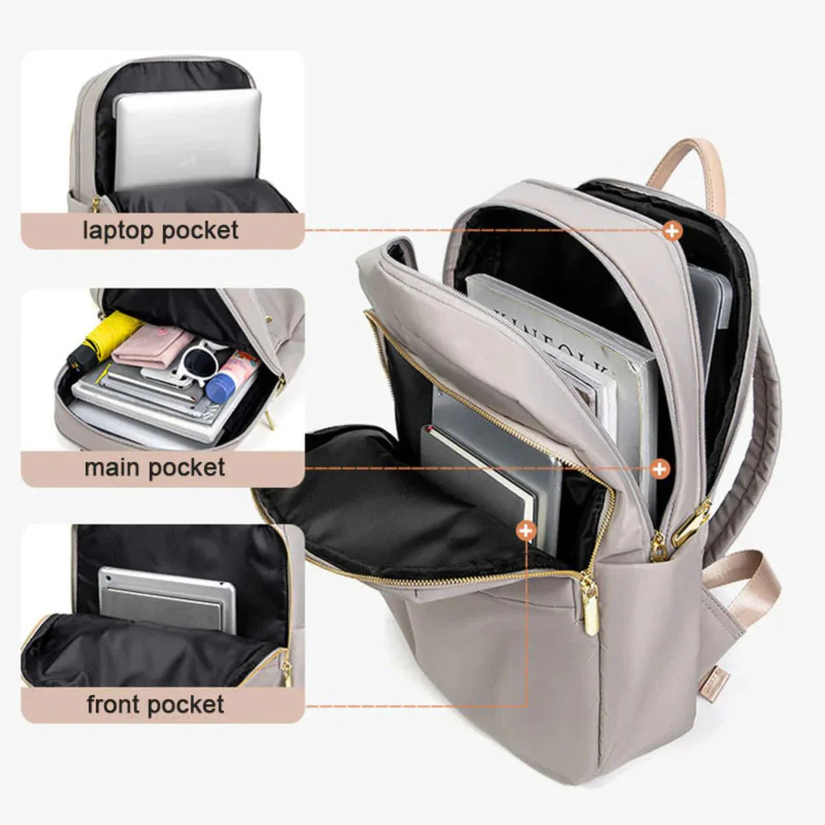 Sac à dos femme élégant et fonctionnel pour travail et voyages