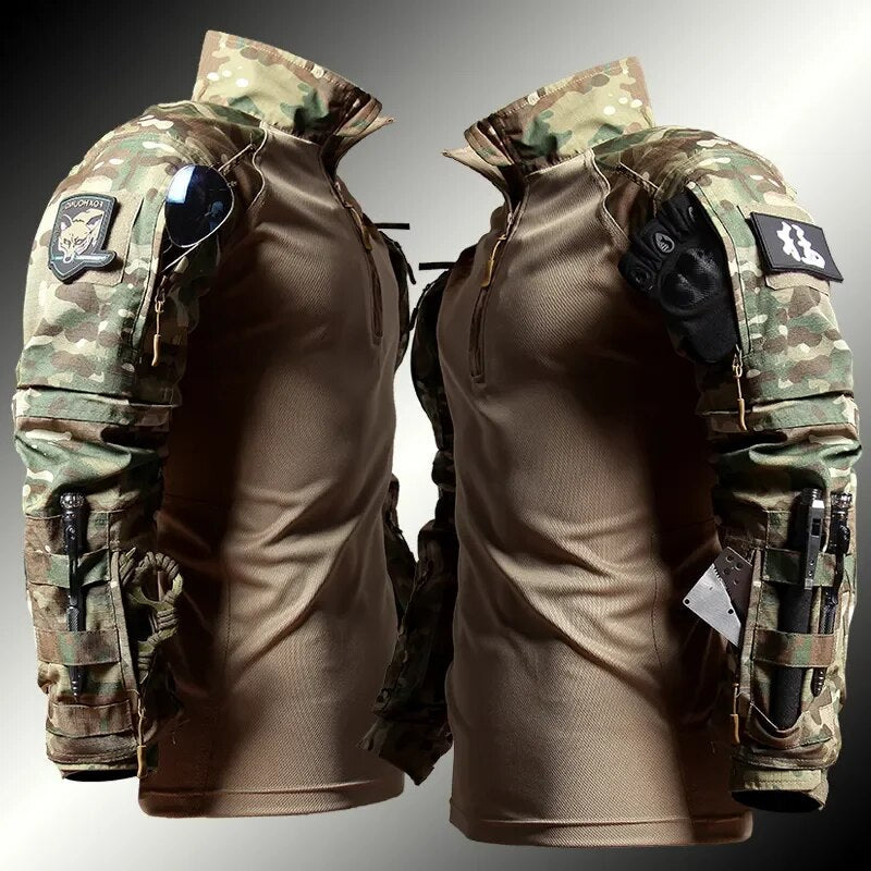 Ensemble tactique militaire pour homme – Veste et pantalon style commando polyvalent outdoor