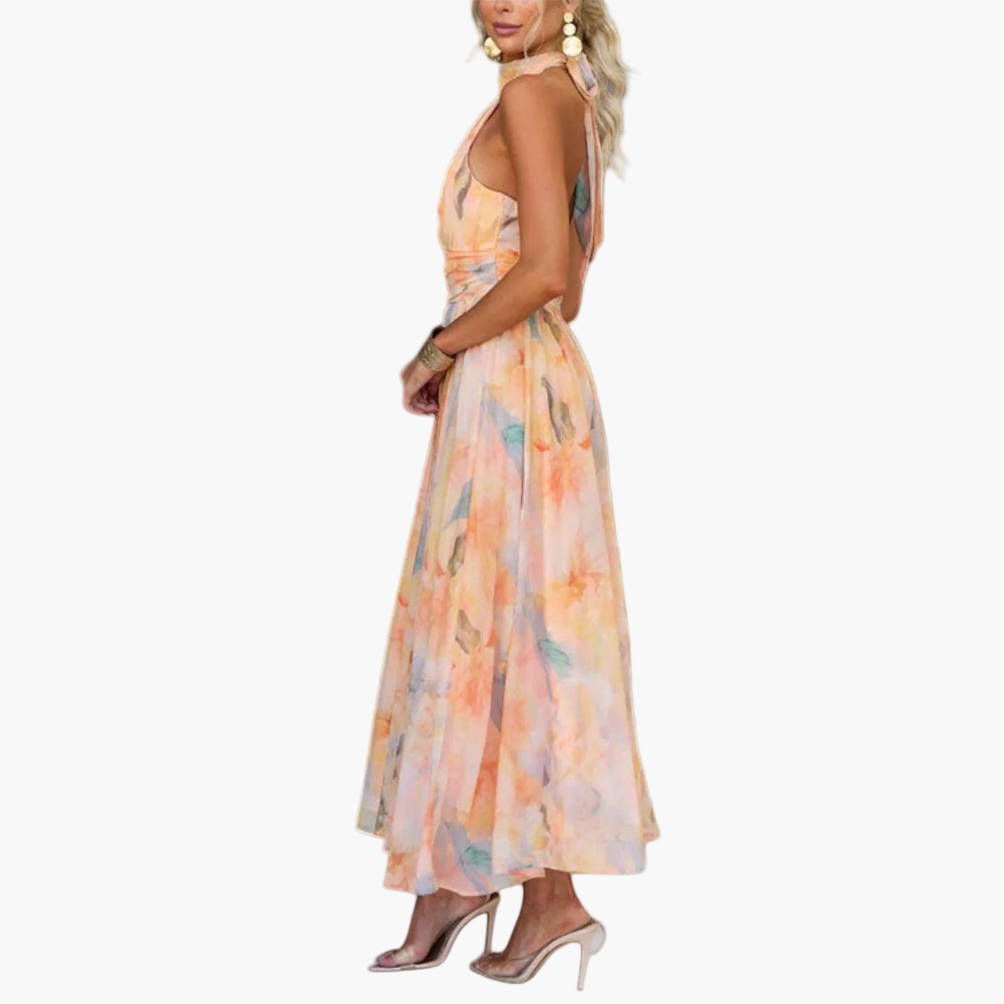 Robe Longue Femme Élégante Style Bohème pour Cérémonie, Cocktail et Mariage