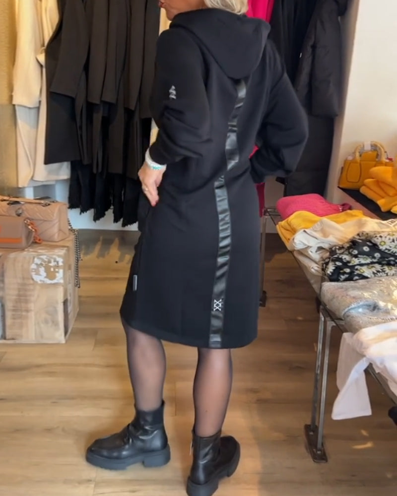 Jean – Robe Unie avec Capuche et Poches