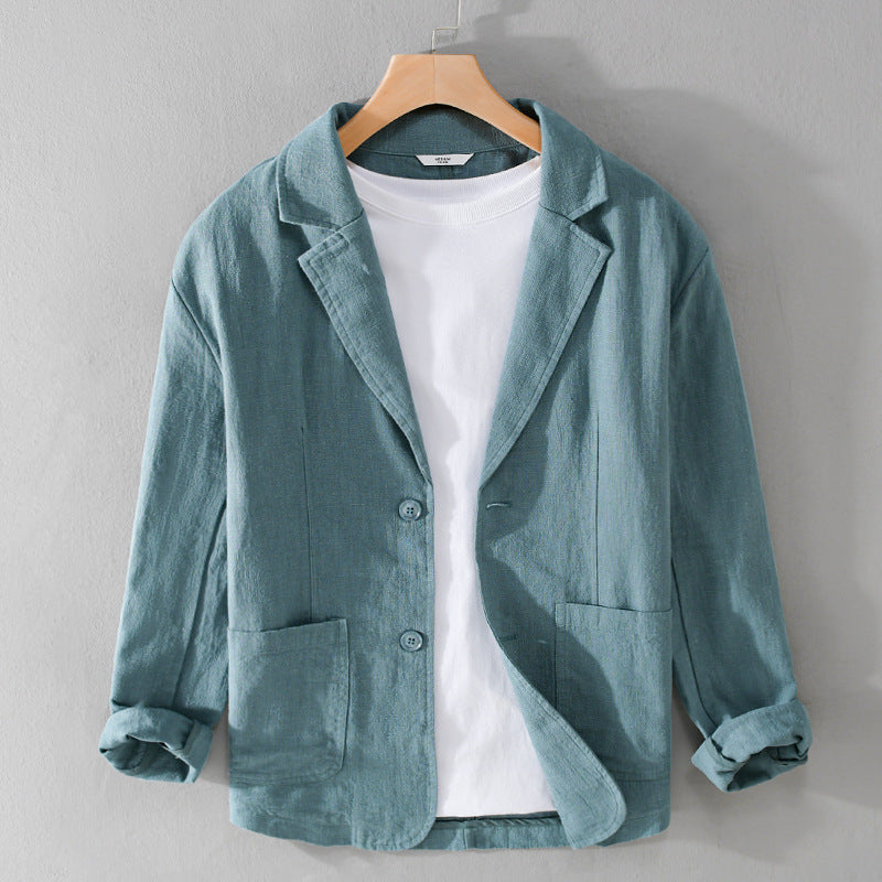 James – Veste de Costume Décontractée à Manches Courtes Rayées