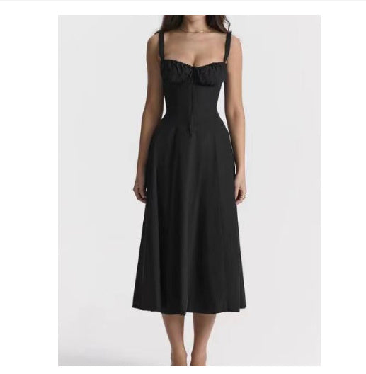 Rachael – Robe Longue Ajustée avec Dos Nu