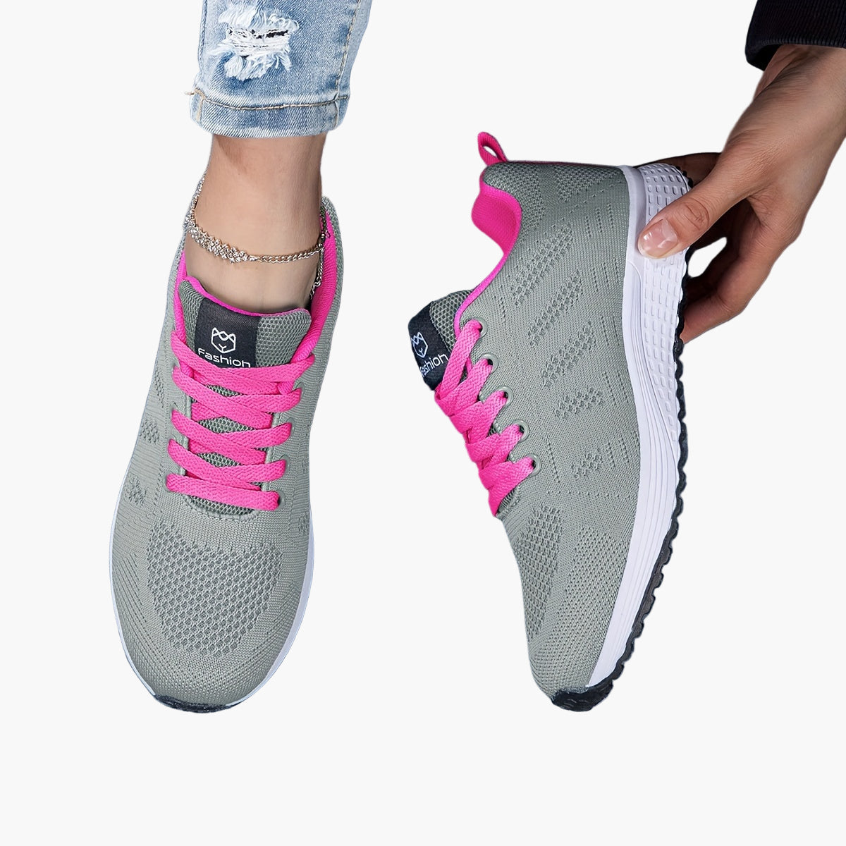 Baskets de sport femme confort pour marche et fitness style décontracté