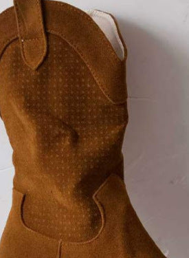 Amanda – Bottes pour femmes à talons moyens en daim brûlé