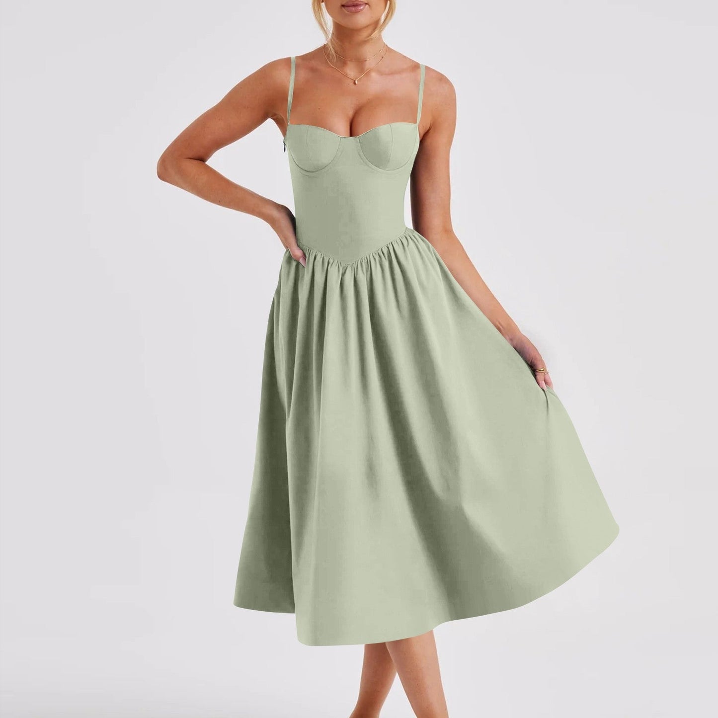 Stephanie – Robe Longue Rétro Style Cour