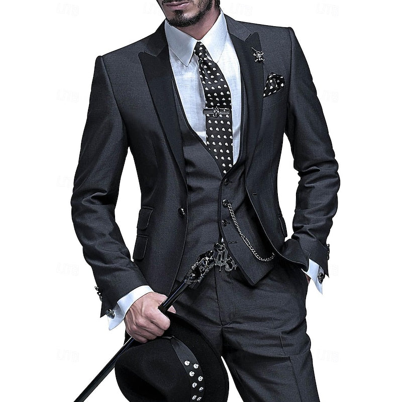 Costume 3 pièces élégant pour homme style moderne – Idéal mariage, cérémonie, événement