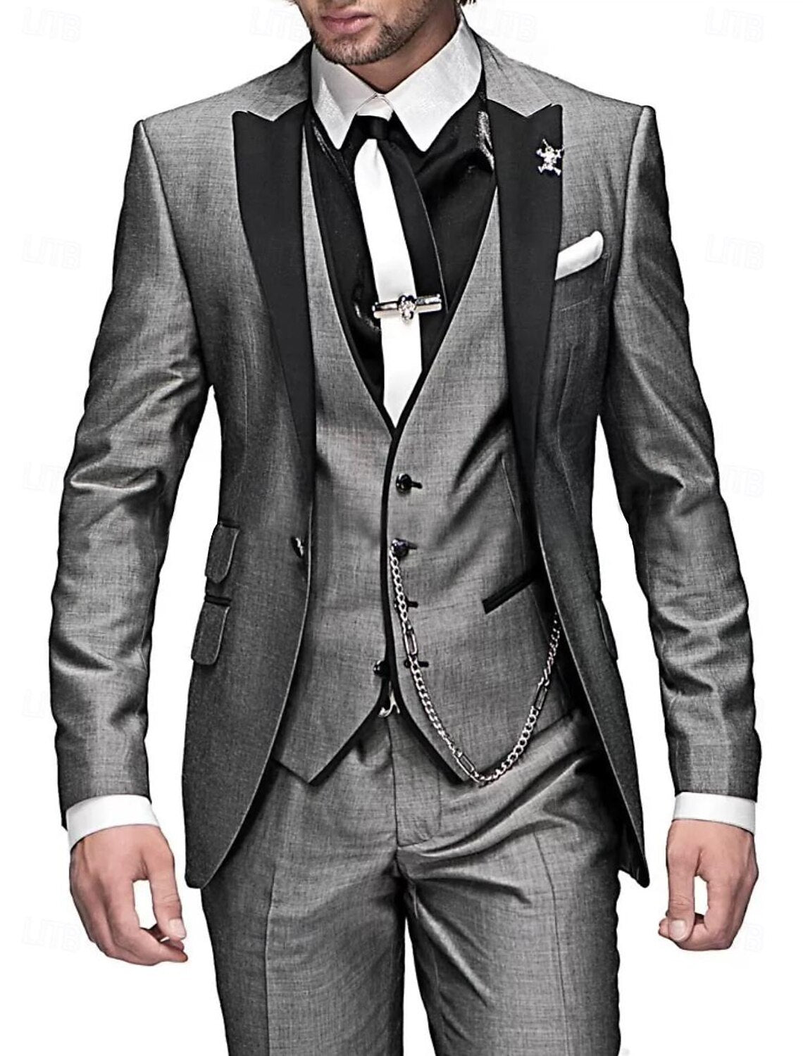 Costume 3 pièces élégant pour homme style moderne – Idéal mariage, cérémonie, événement