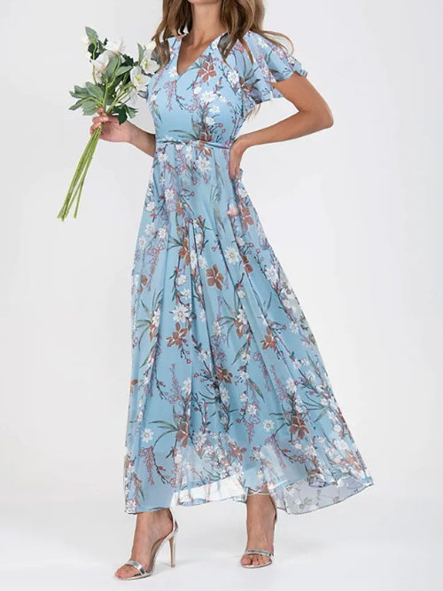 Esme – Robe Imprimée avec Taille Cintrée