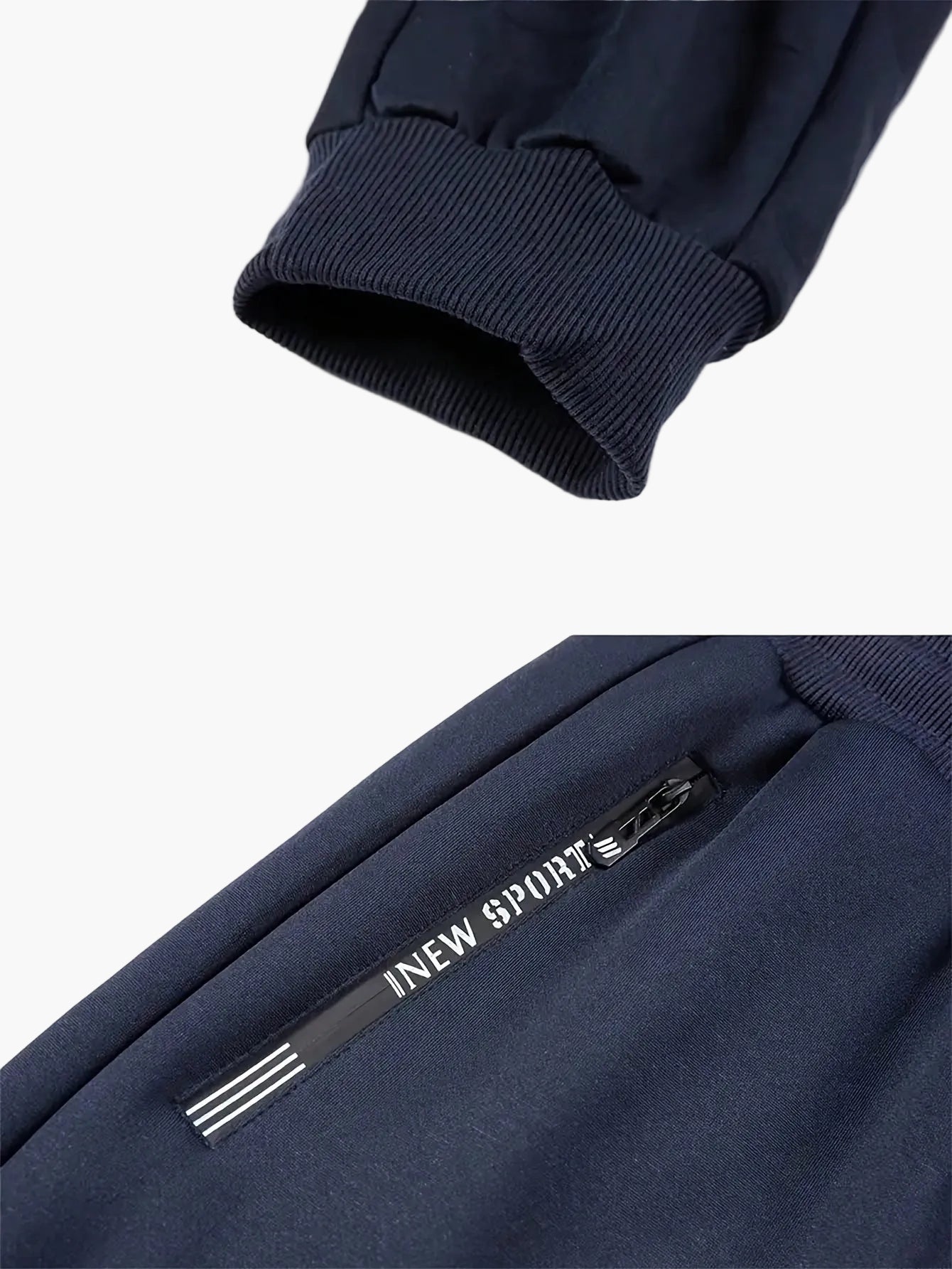 Ensemble survêtement homme style décontracté chaud doublé polaire pour automne/hiver