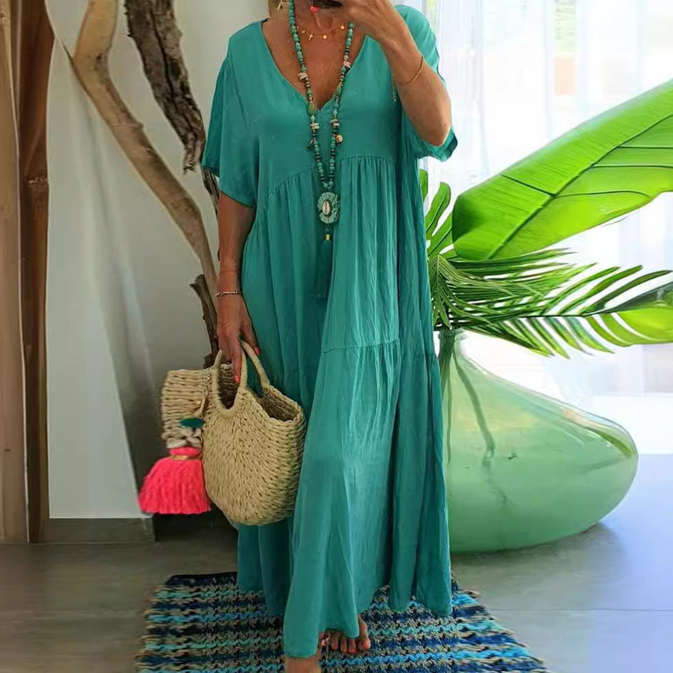 Julie – Robe Ample Multi-Couleurs Grande Taille