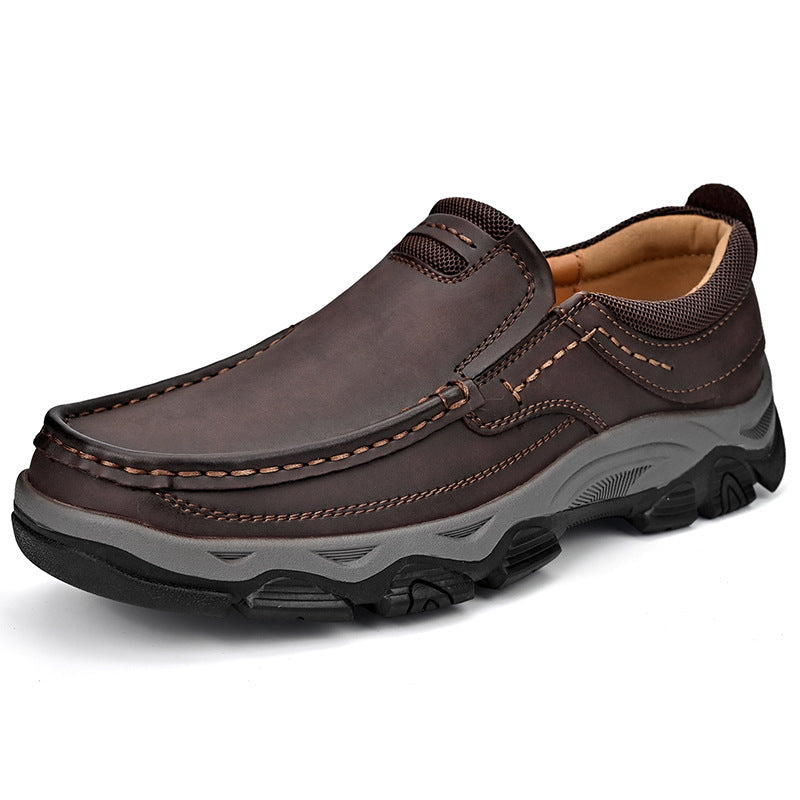Mathew – Chaussures de randonnée en cuir vegan pour hommes grandes tailles