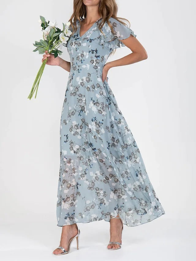 Esme – Robe Imprimée avec Taille Cintrée