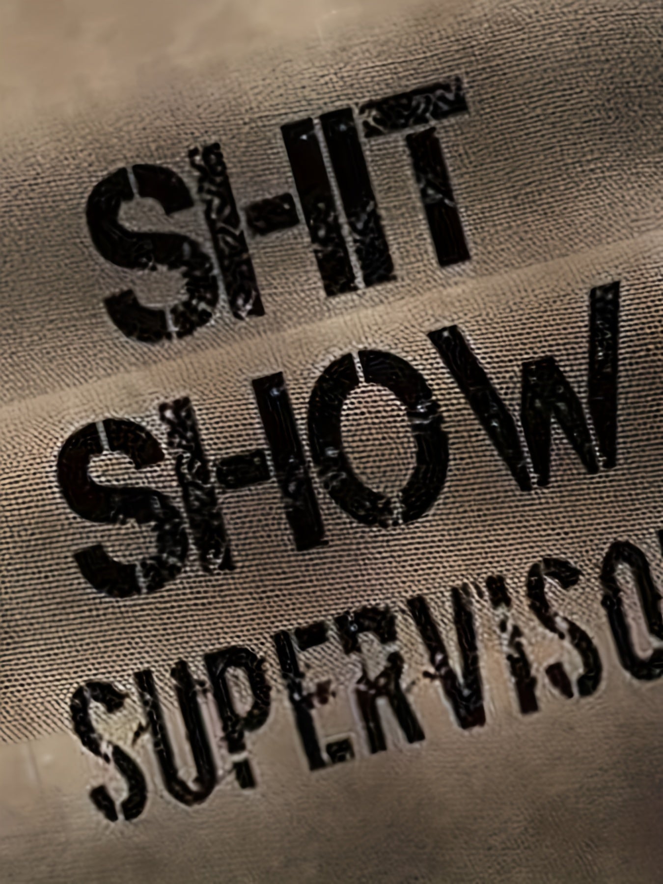 Vintage herenoverhemd met korte mouwen en humoristische opdruk – Casual zomerstijl supervisor « Shit Show »