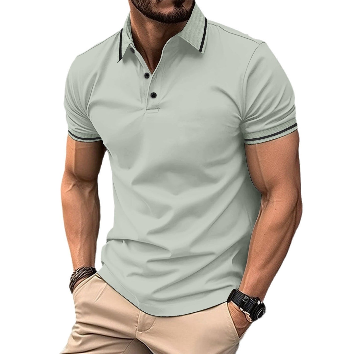 Lewis – Polo à Manches Courtes et Col Classique pour Hommes