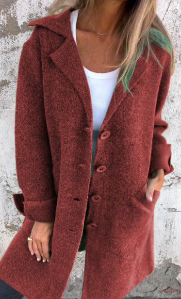 Tracy – Cardigan Long à Poches Style Décontracté pour Femmes