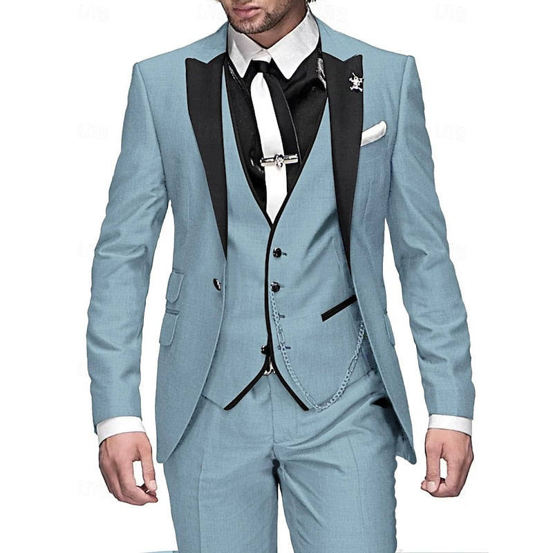 Costume 3 pièces élégant pour homme style moderne – Idéal mariage, cérémonie, événement