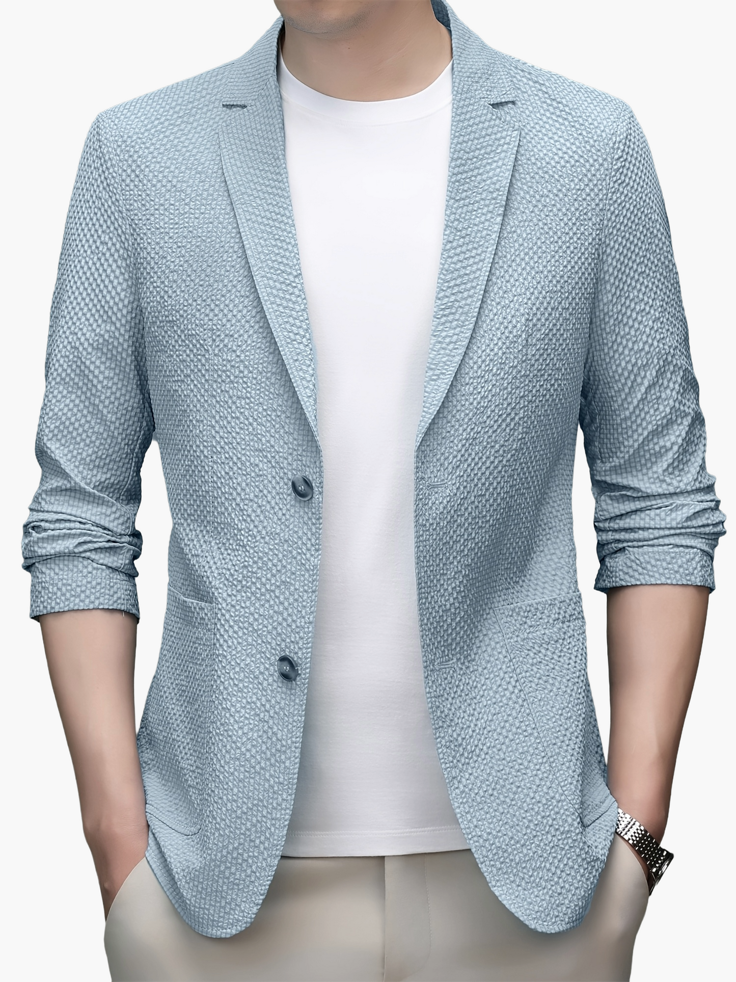 Veste blazer décontractée pour homme - Style élégant printemps/été