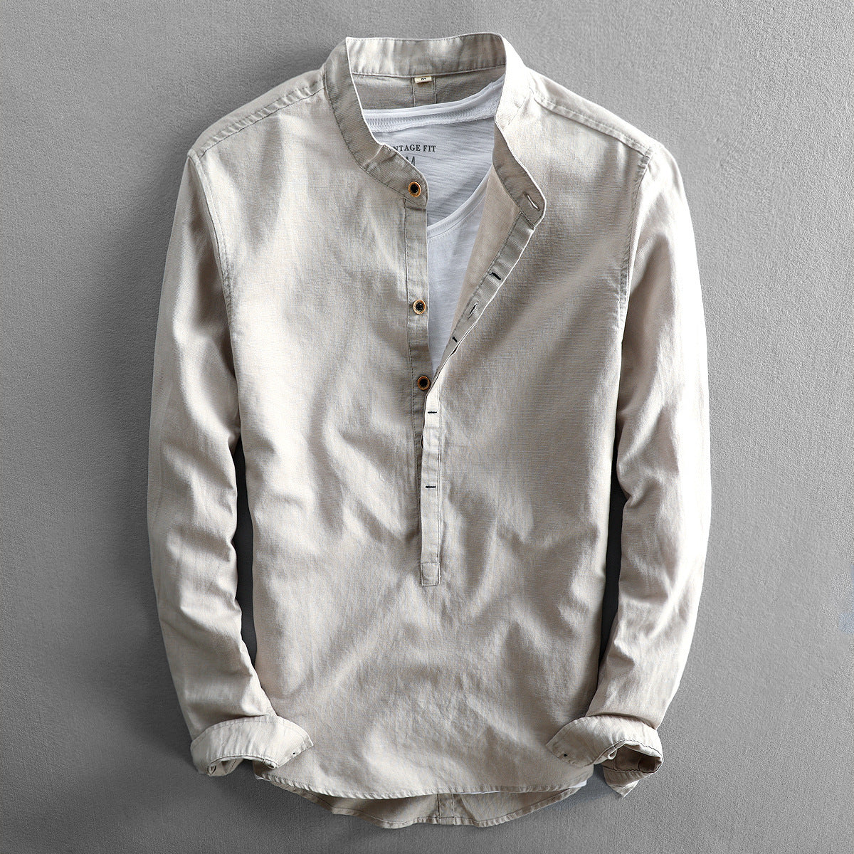 Daniel – Chemise en Lin à Manches Longues et Coupe Ample