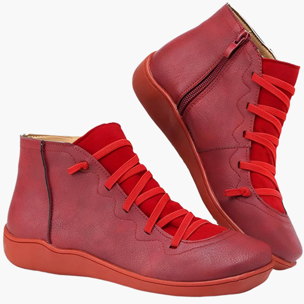 Bottines femme confort style décontracté – Chaussures montantes idéales pour la marche et la saison automne-hiver