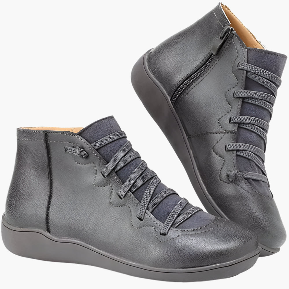 Bottines femme confort style décontracté – Chaussures montantes idéales pour la marche et la saison automne-hiver