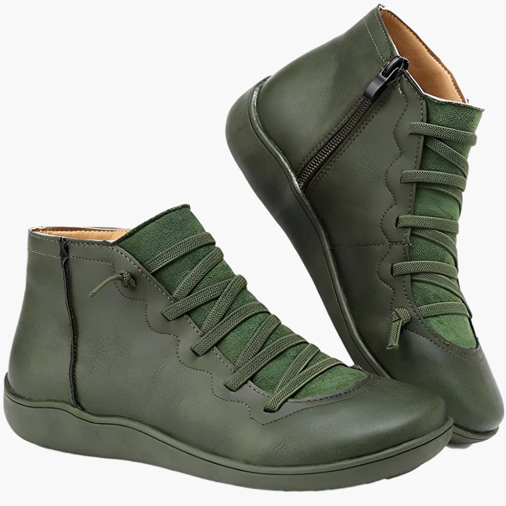 Bottines femme confort style décontracté – Chaussures montantes idéales pour la marche et la saison automne-hiver