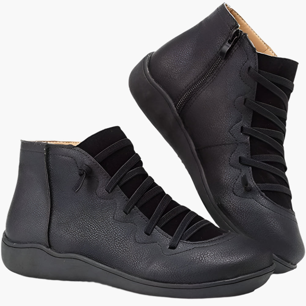 Bottines femme confort style décontracté – Chaussures montantes idéales pour la marche et la saison automne-hiver
