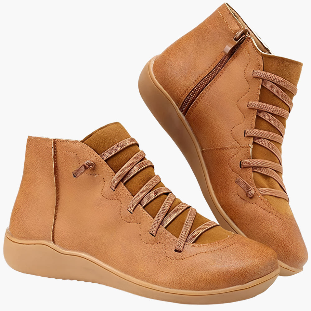 Bottines femme confort style décontracté – Chaussures montantes idéales pour la marche et la saison automne-hiver