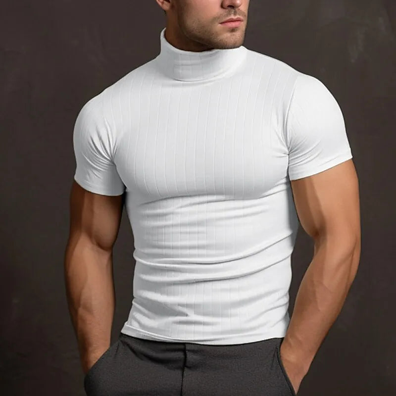 Damien - T-shirt Slim Fit avec Col Roulé