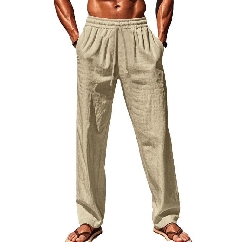 Gerald – Pantalons de sport décontractés en coton et lin respirants