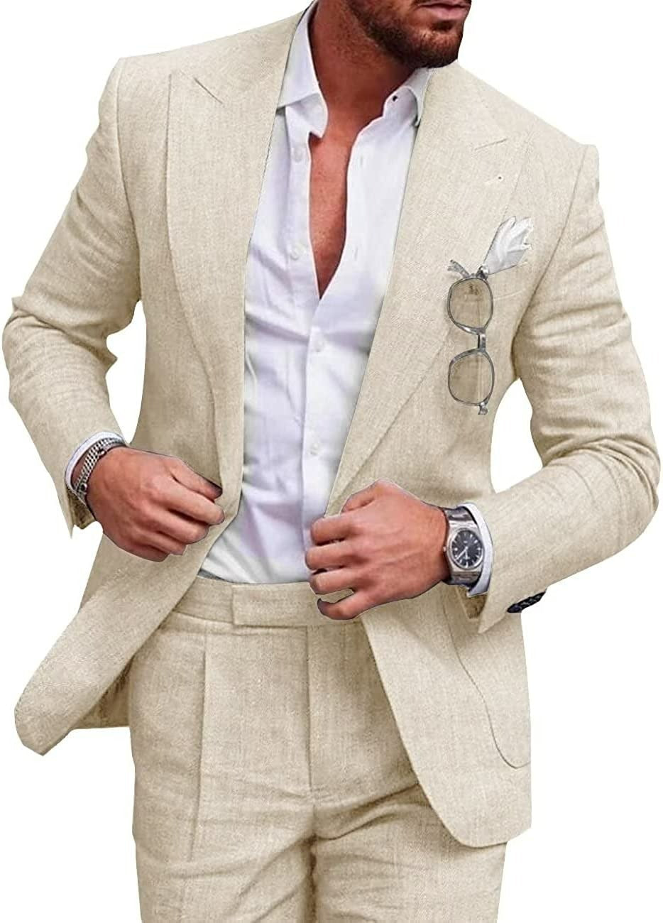 Joshua – Costume Deux Pièces Uni à Bouton Unique