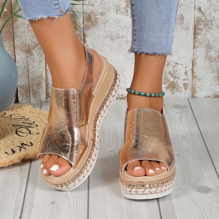 Christine – Sandales à Talons Compensés avec Boucle
