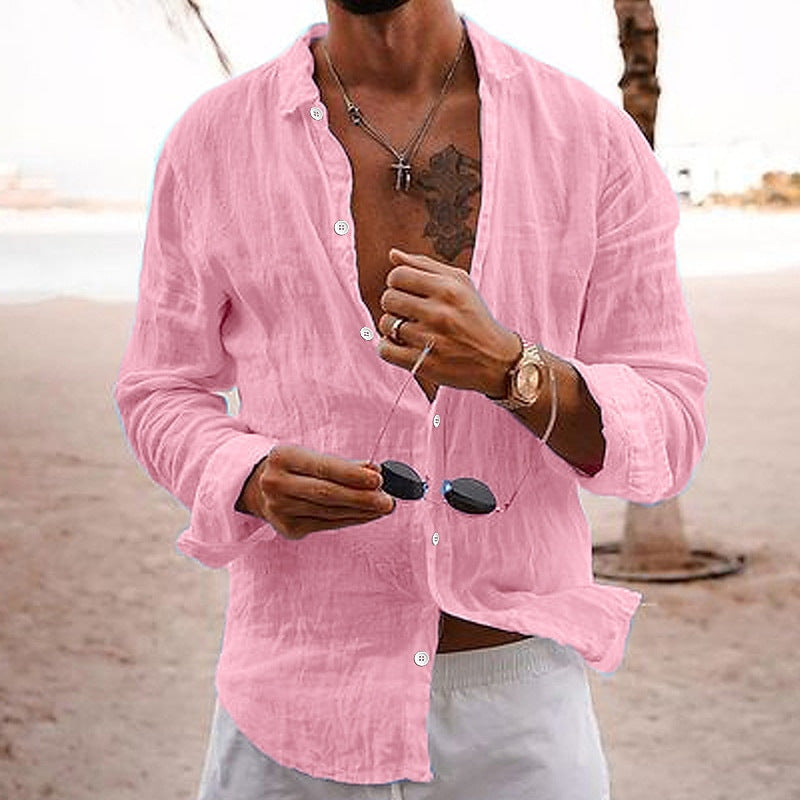 Benjamin – Chemise Décontractée en Coton et Lin