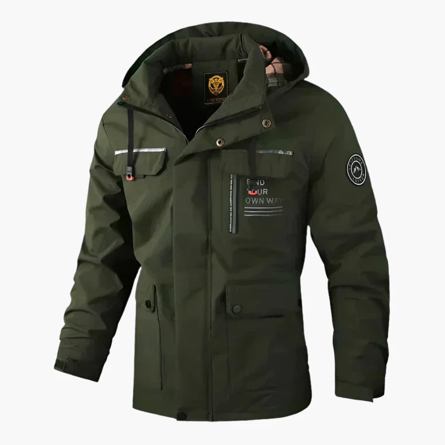 Veste d’Hiver Homme Style Urbain et Fonctionnel – Coupe-Vent et Imperméable, Idéale pour la Ville et l’Extérieur