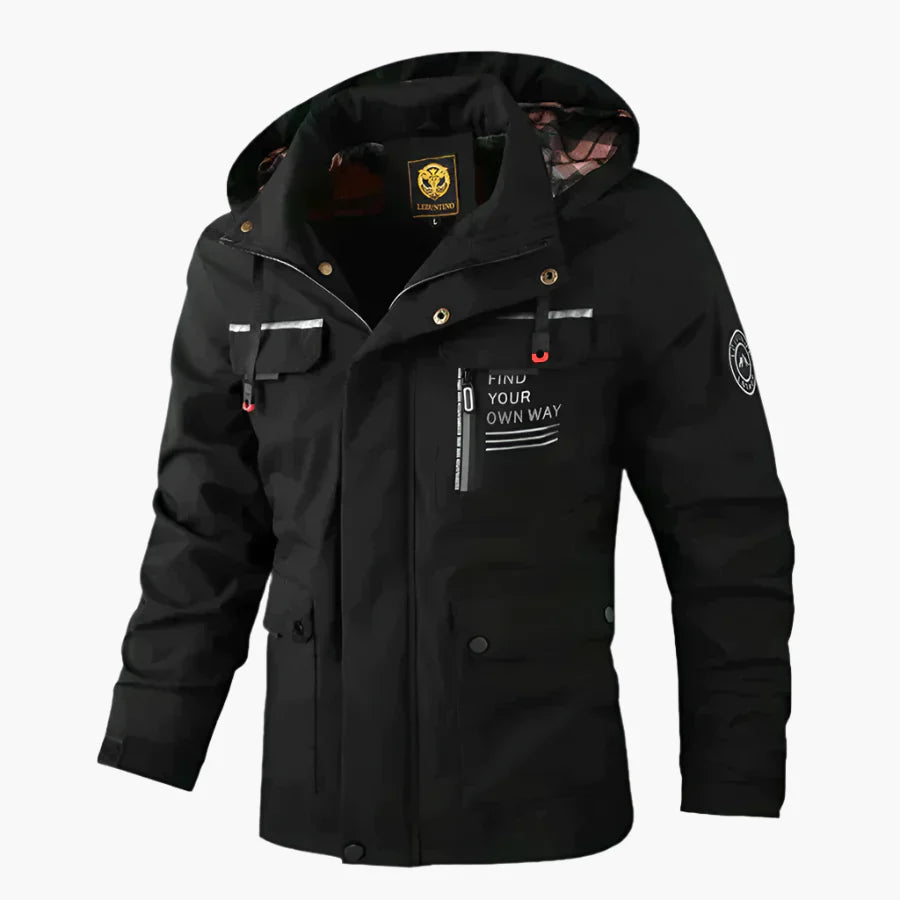 Veste d’Hiver Homme Style Urbain et Fonctionnel – Coupe-Vent et Imperméable, Idéale pour la Ville et l’Extérieur