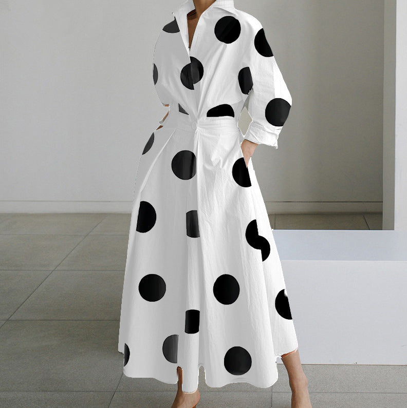 Grace – Robe à manches longues avec taille élastique