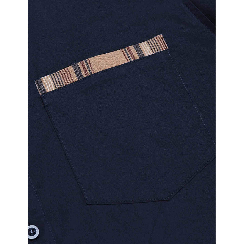 Chemise élégante homme style casual chic à col revers – Idéale pour bureau et sorties