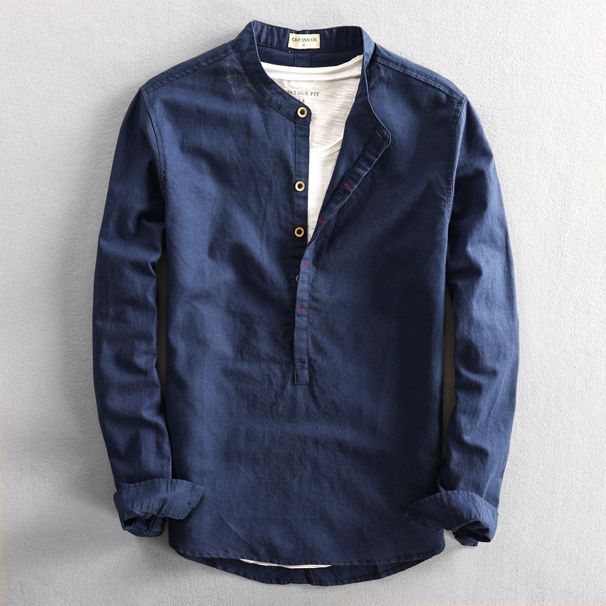 Daniel – Chemise en Lin à Manches Longues et Coupe Ample