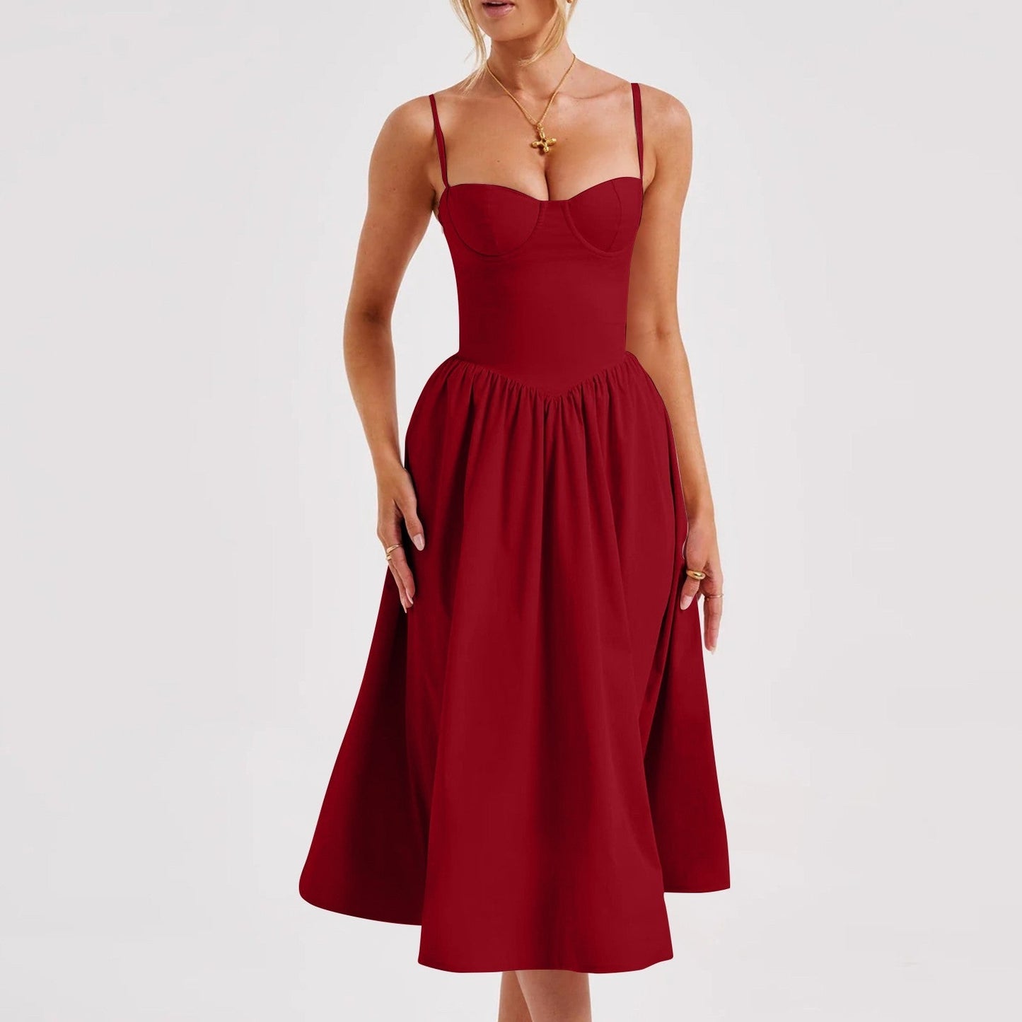 Stephanie – Robe Longue Rétro Style Cour