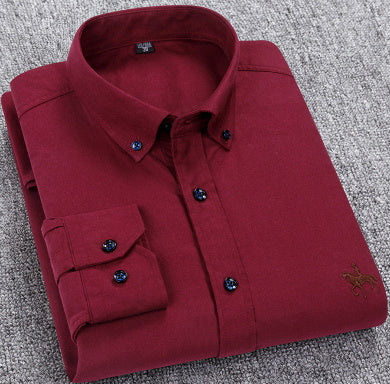 Jack – Chemise blanche oxford à manches longues