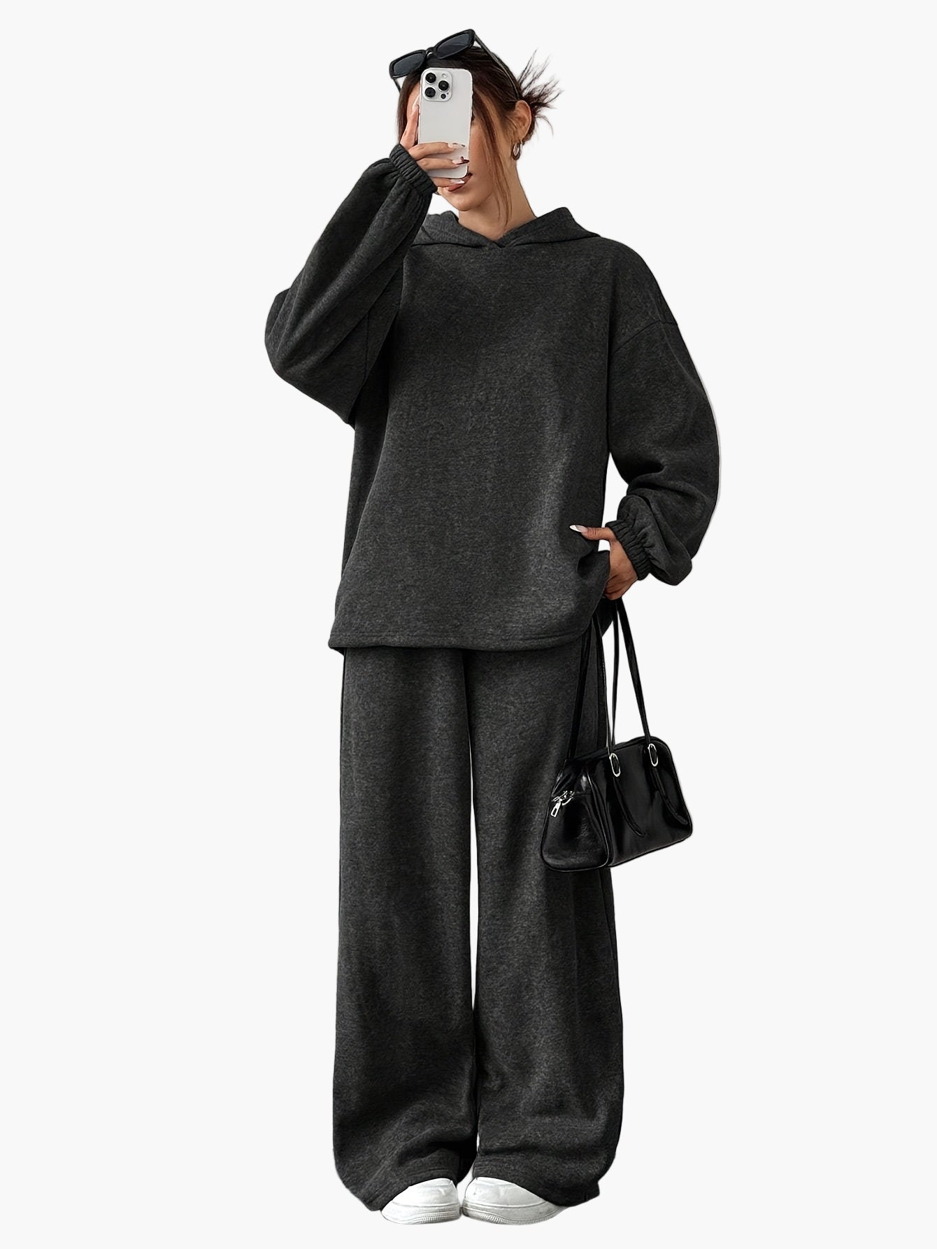 Ensemble de survêtement décontracté pour femme, style ample, idéal pour détente et loisirs