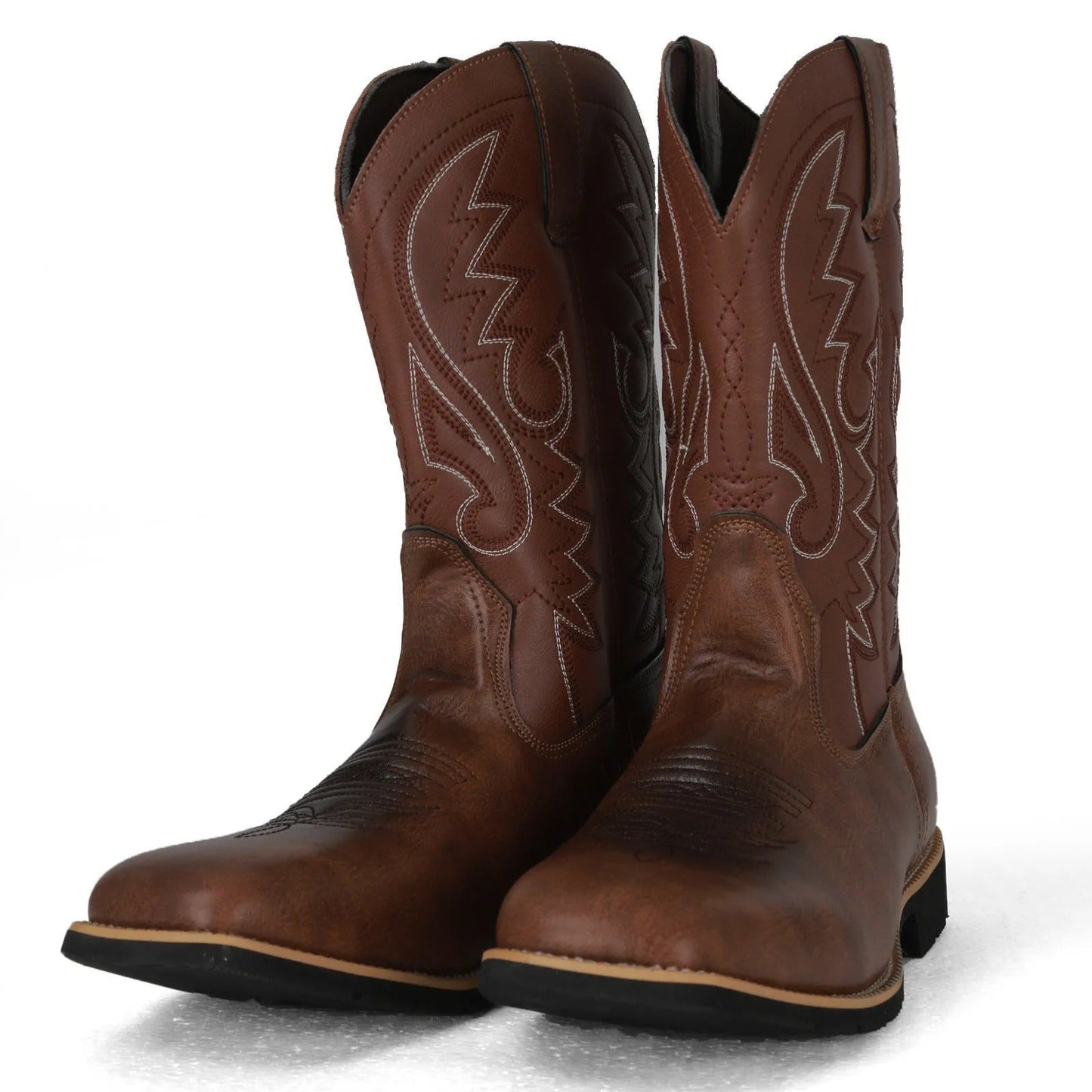 Bottes Western en Cuir Synthétique pour Homme Style Cowboy - Mode et Confort Quotidien