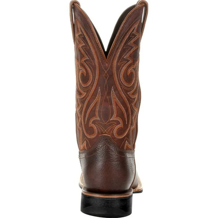 Bottes Western en Cuir Synthétique pour Homme Style Cowboy - Mode et Confort Quotidien