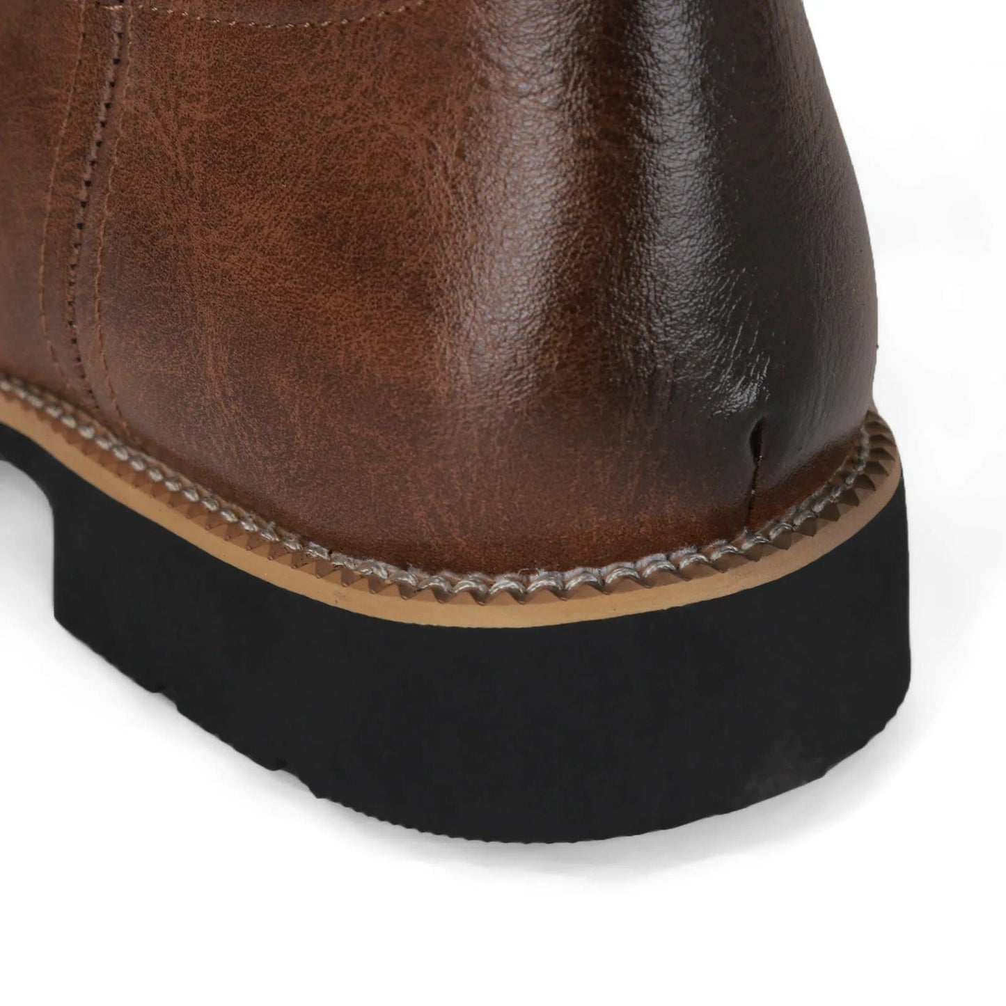 Bottes Western en Cuir Synthétique pour Homme Style Cowboy - Mode et Confort Quotidien