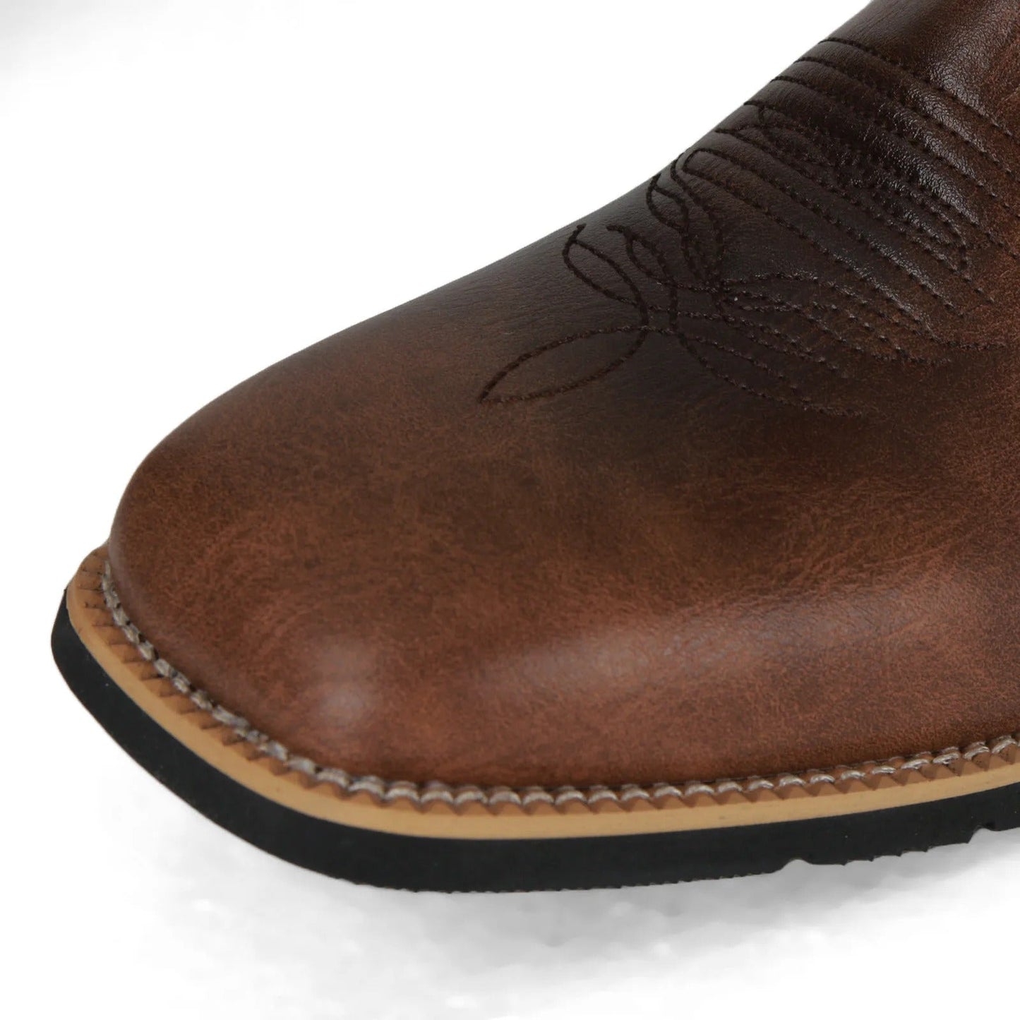 Bottes Western en Cuir Synthétique pour Homme Style Cowboy - Mode et Confort Quotidien